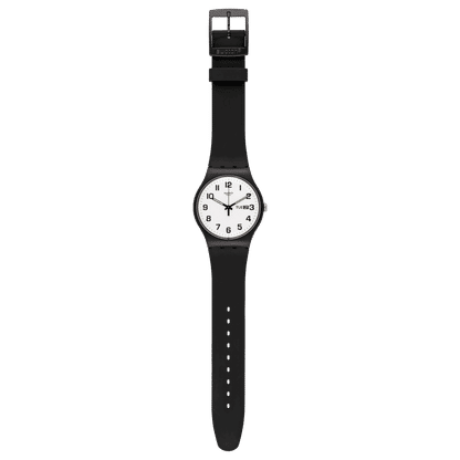 Swatch Originals Large SO29B703 Twice Again Armbanduhr Weiß • Biosourciertes Armband • Tag- und Datumsanzeige, Bild 4