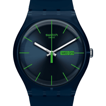 Swatch Originals Large SO29N704 Blue Rebel Herren • Leuchtzeigerwerk • Tag-Datum-Anzeige, Bild 2