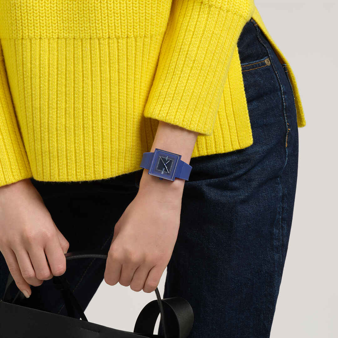 Swatch What If Square SO34N700 Squarely Blacklight Armbanduhr Schwarz • Quarzwerk • Unisex-Design, Bild 6