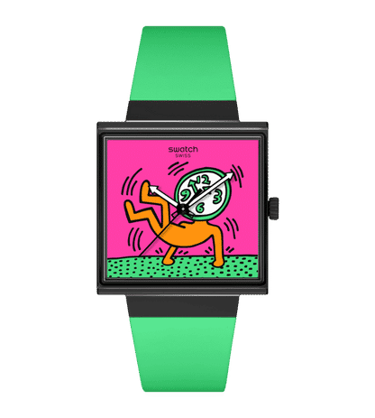 Swatch Breaks Off SO34Z102 Armbanduhr Schwarz • Biokeram-Gehäuse • Leuchtende Zeiger