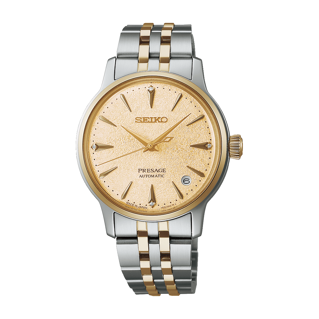 Seiko SRPL64J1 Damen Presage Cocktail Time Frozen Banana Automatik • Automatikwerk mit Handaufzug • Diamant-Zifferblatt