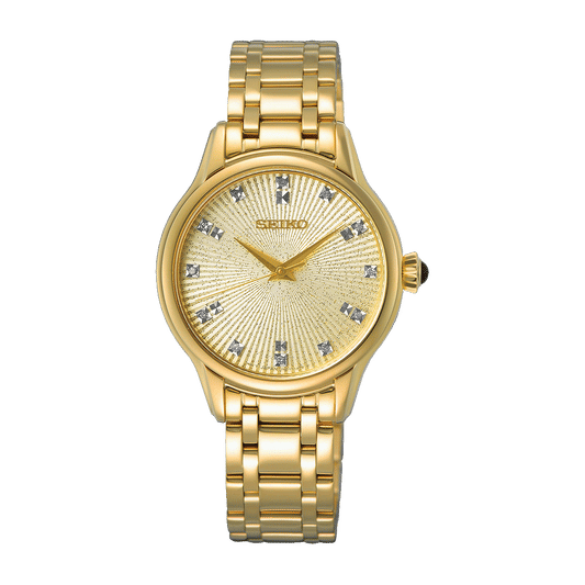 Seiko SRZ552P1 Conceptual Series Damenuhr Silber • Saphirglas mit Diamanten • 5 ATM Wasserdicht