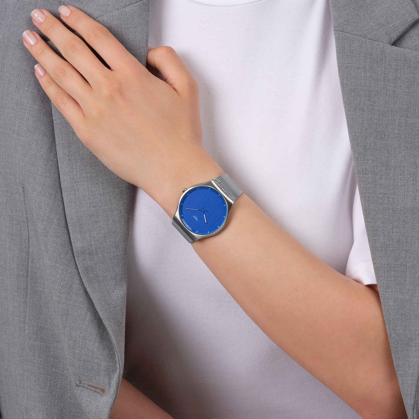 Swatch New Skin Irony SS07S157M Herrenuhr Silber • Ultradünnes Metallgehäuse • Modernes Design, Bild 6