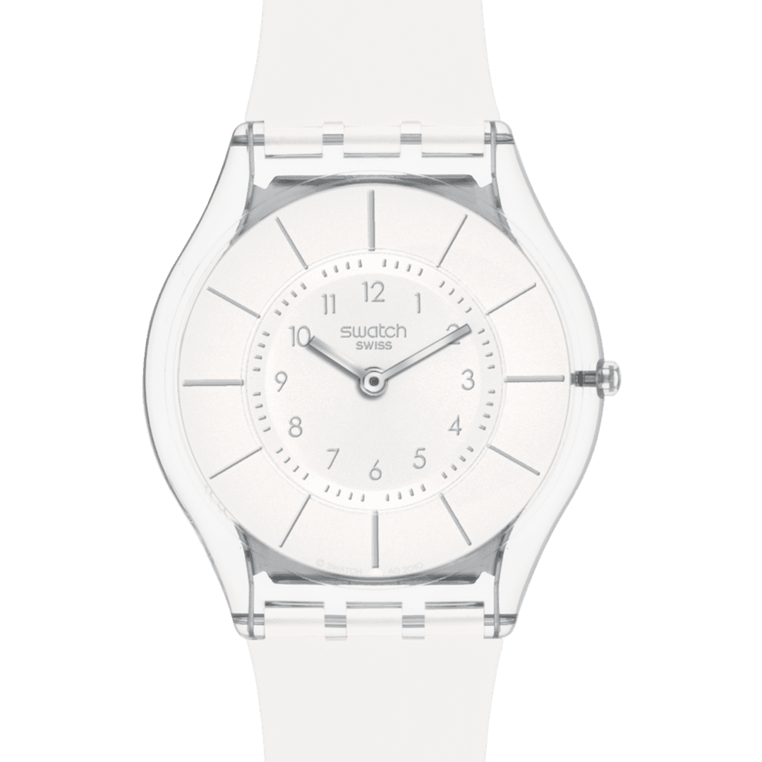 Swatch Skin SS08K102-S14 Damen Armbanduhr Weiß • Ultra-dünnes Gehäuse • Biosourced Materialien, Bild 3