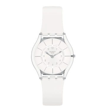Swatch Skin SS08K102-S14 Damen Armbanduhr Weiß • Ultra-dünnes Gehäuse • Biosourced Materialien, Bild 8