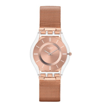 Swatch Skin SS08K104M Hello Darling Damen Armbanduhr • Ultra-flaches Gehäuse • Transparentes Design, Bild 2