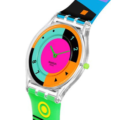 Swatch Neon Hot Racer SS08K119 Damen Armbanduhr • Ultra-Slim Design • Lebendiges Neon-Design, Bild 3
