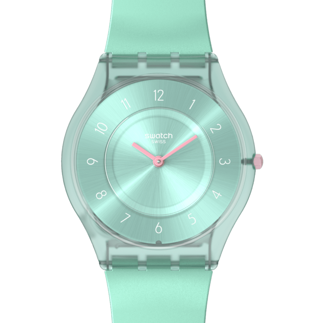 Swatch Skin SS08L100 Pastelicious Teal Damenuhr • Ultraflaches Design • Pastell-Stil, Bild 3