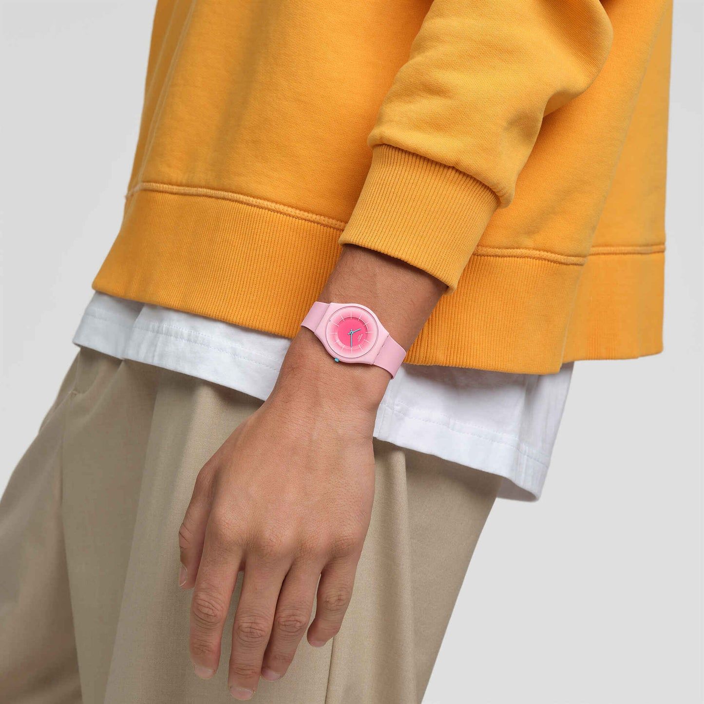 Swatch Skin SS08P110 Radiantly Pink Damenuhr Rosa • Ultra-Slim • Farbverlauf-Zifferblatt, Bild 6