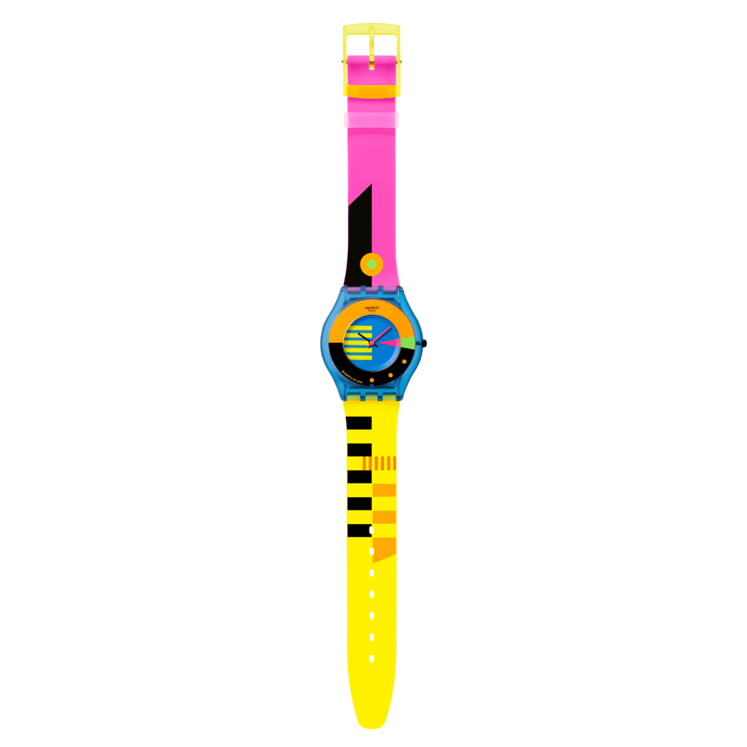 Swatch Neon Flumotions SS08S101 Damenuhr • Skin-Uhrwerk • Neon-Design, Bild 4