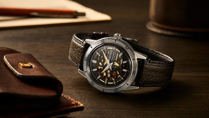 Seiko Presage Style60s SSA461J1 Herrenuhr Schwarz • Automatikwerk mit Handaufzug • Sichtboden
