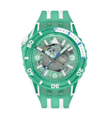 Swatch Scubaqua SSCU09L100 Medusae Damenuhr Türkis • Bioceramic & Biosourced • Leuchtzifferblatt, Bild 8