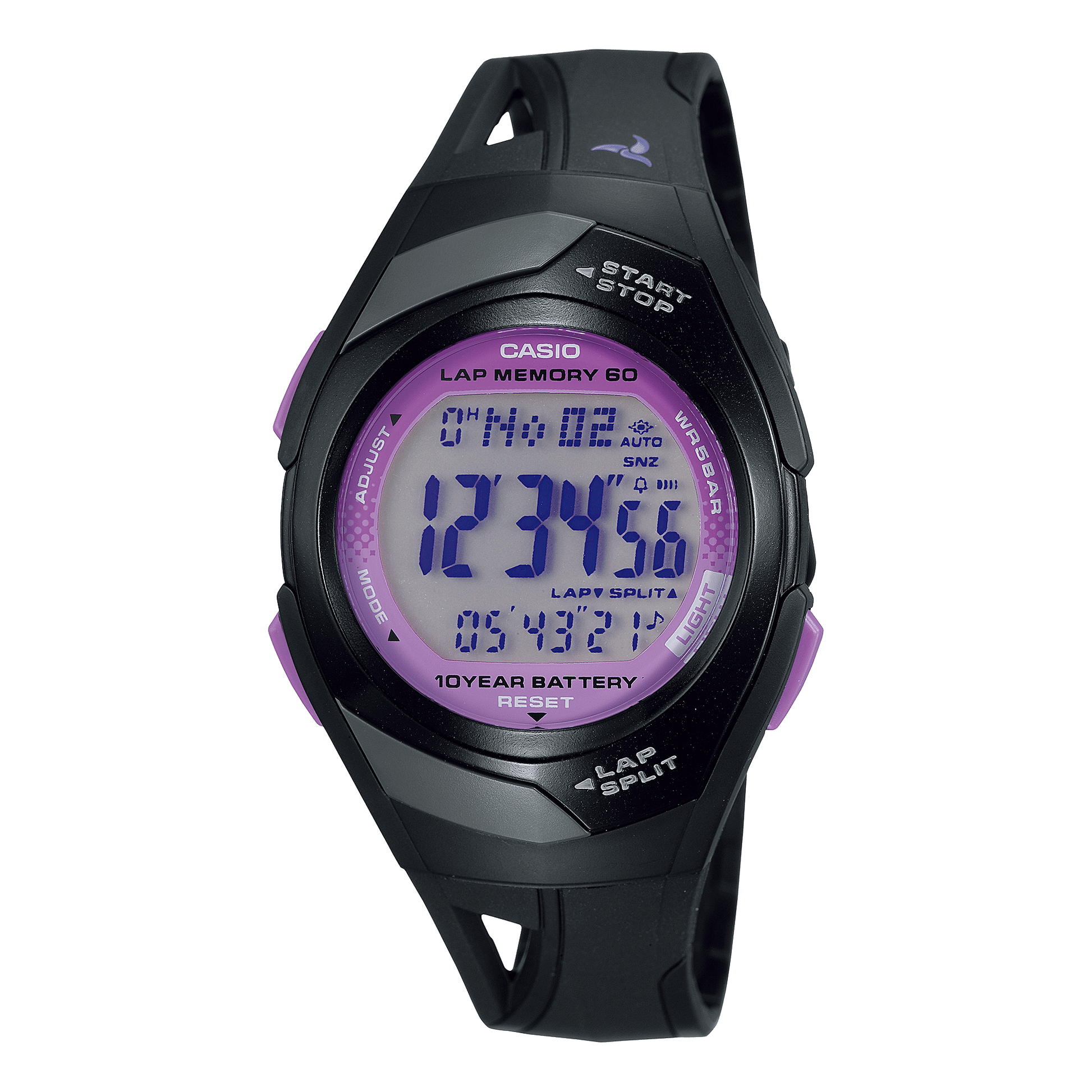 Casio STR-300-1CEG Damen Armbanduhr Schwarz • 10-Jahres-Batterie • Stoppuhr mit Rundengedächtnis, Bild 7