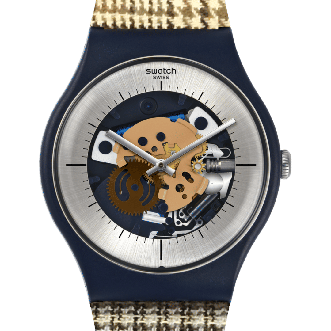 Swatch Watch My Fabric SUON129 Herren Armbanduhr Mehrfarbig • Gewebtes Armband • Originales Swatch Design, Bild 2