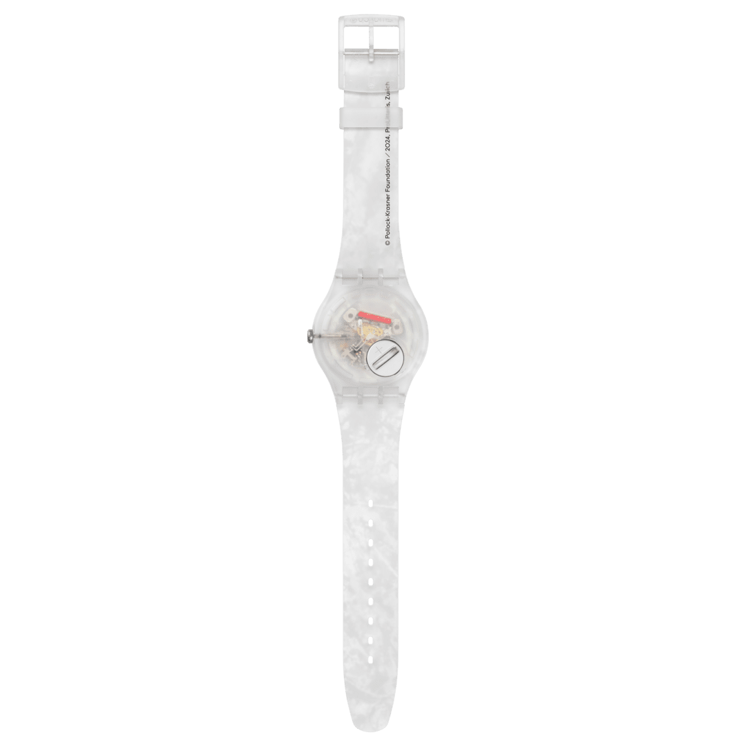 Swatch Originals Large SUOZ366 Pollock's Alchemy Armbanduhr Transparent • Transparentes Gehäuse • Swatch x Guggenheim