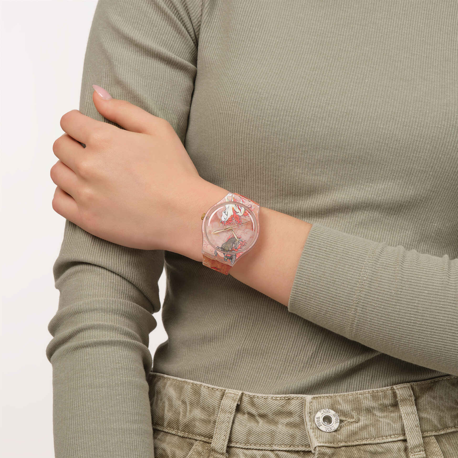 Swatch Originals Large SUOZ369 Riding the clouds Armbanduhr Mehrfarbig • Chinesisches Kunstdesign • Unikat-Kollektion, Bild 3