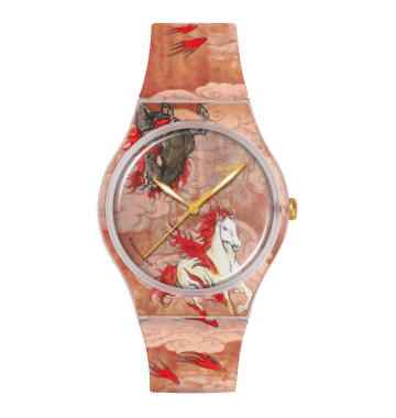 Swatch Originals Large SUOZ369 Riding the clouds Armbanduhr Mehrfarbig • Chinesisches Kunstdesign • Unikat-Kollektion, Bild