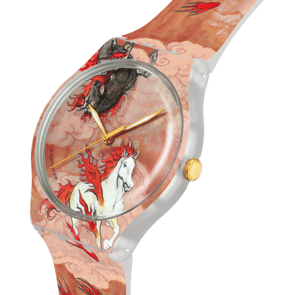 Swatch Originals Large SUOZ369 Riding the clouds Armbanduhr Mehrfarbig • Chinesisches Kunstdesign • Unikat-Kollektion, Bild 4