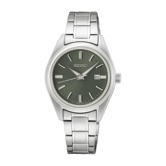 Seiko Conceptual Series SUR533P1 Damenuhr Graugrün • Saphirglas • 10 ATM Wasserdicht