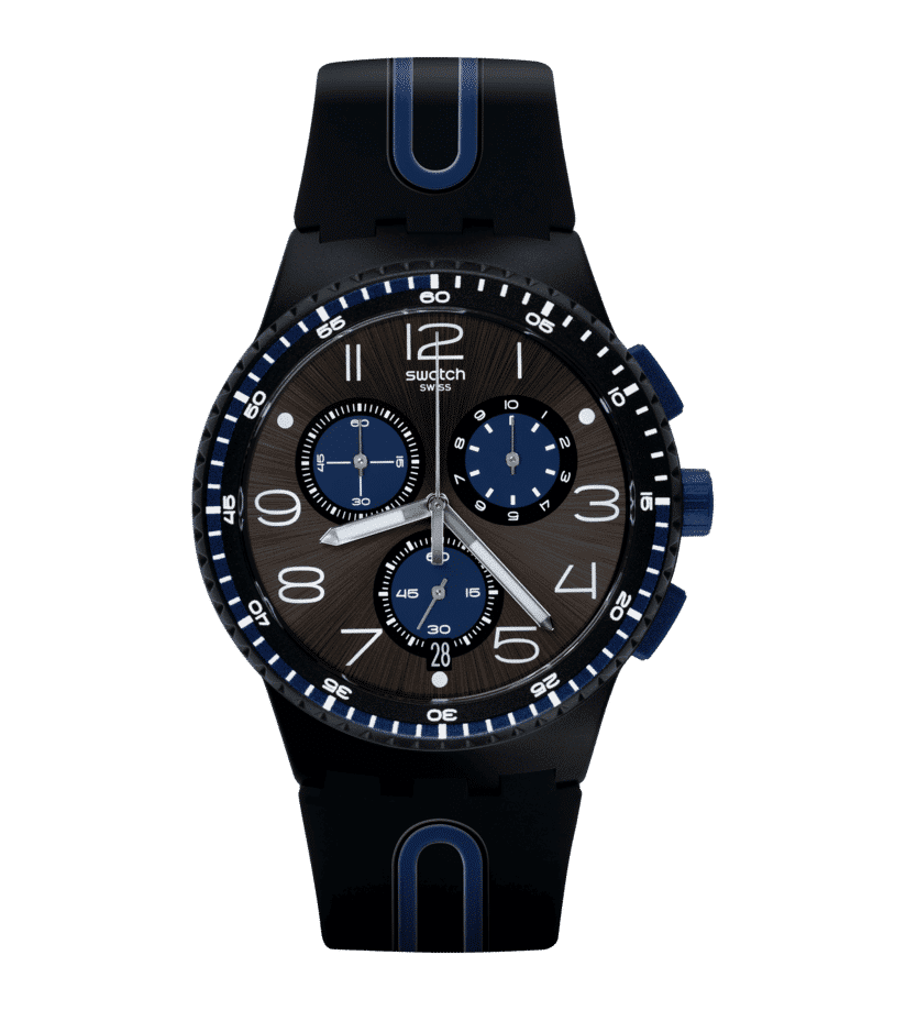Swatch New Chrono Plastic SUSB406 Kaicco Herren • Chronograph • Schweizer Qualität