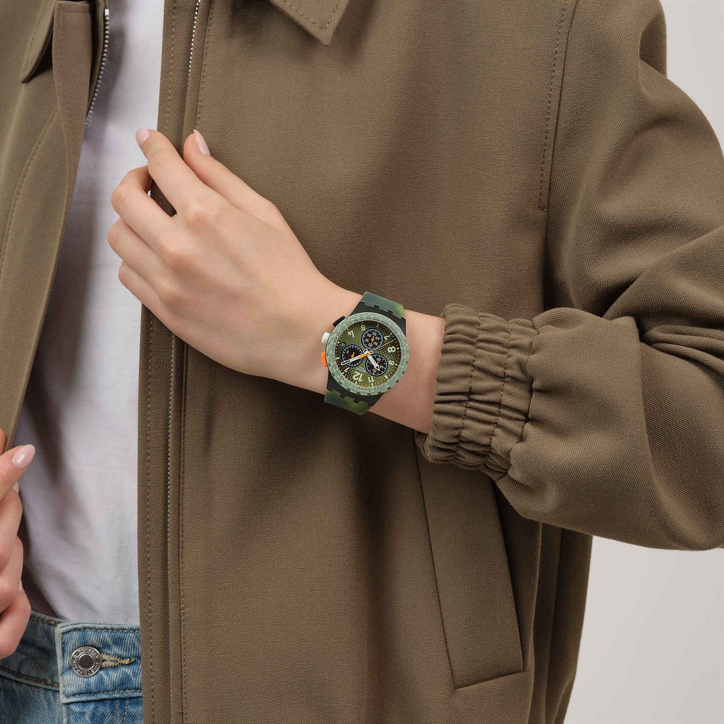 Swatch New Chrono Plastic SUSB423 Midday Camo Herrenuhr • Chronograph • Camouflage-Design, Bild 5