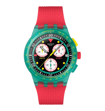 Swatch Neon Emerald Chrono SUSG409 Herren • Transparentes Grün • Leuchtzeiger & Tachymeter, Bild 8