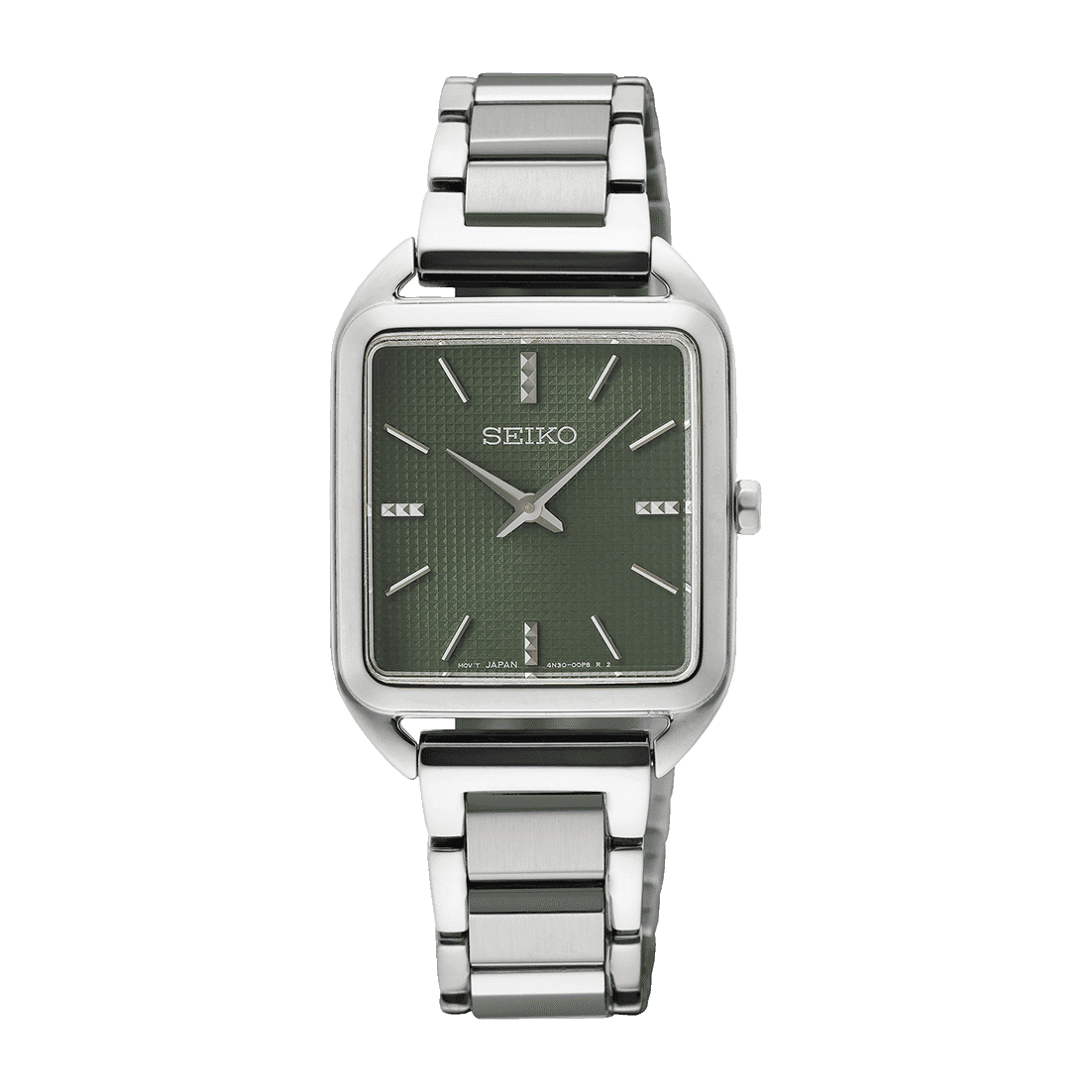 Seiko SWR075P1 Damen Armbanduhr Weiß • Eckiges Gehäuse • Hardlex-Glas