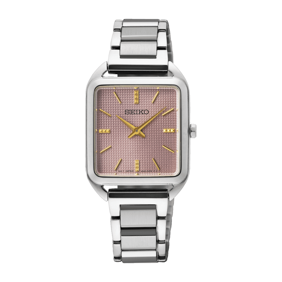 Seiko SWR077P1 Damen Armbanduhr Weiß • Eckiges Gehäuse • Hardlex-Glas