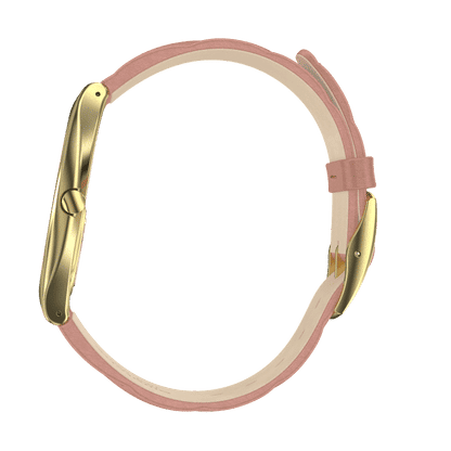 Swatch Irony SYXG114 Damenuhr Rosa • Goldfarben-PVD-Edelstahlgehäuse • Geprägtes Lederarmband, Bild 8