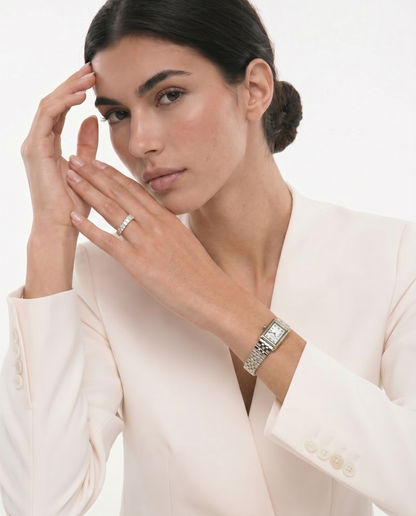 Mockberg Timeless MO875 Damen Armbanduhr Silber • Römische Ziffern • Mineralglas, Bild 10