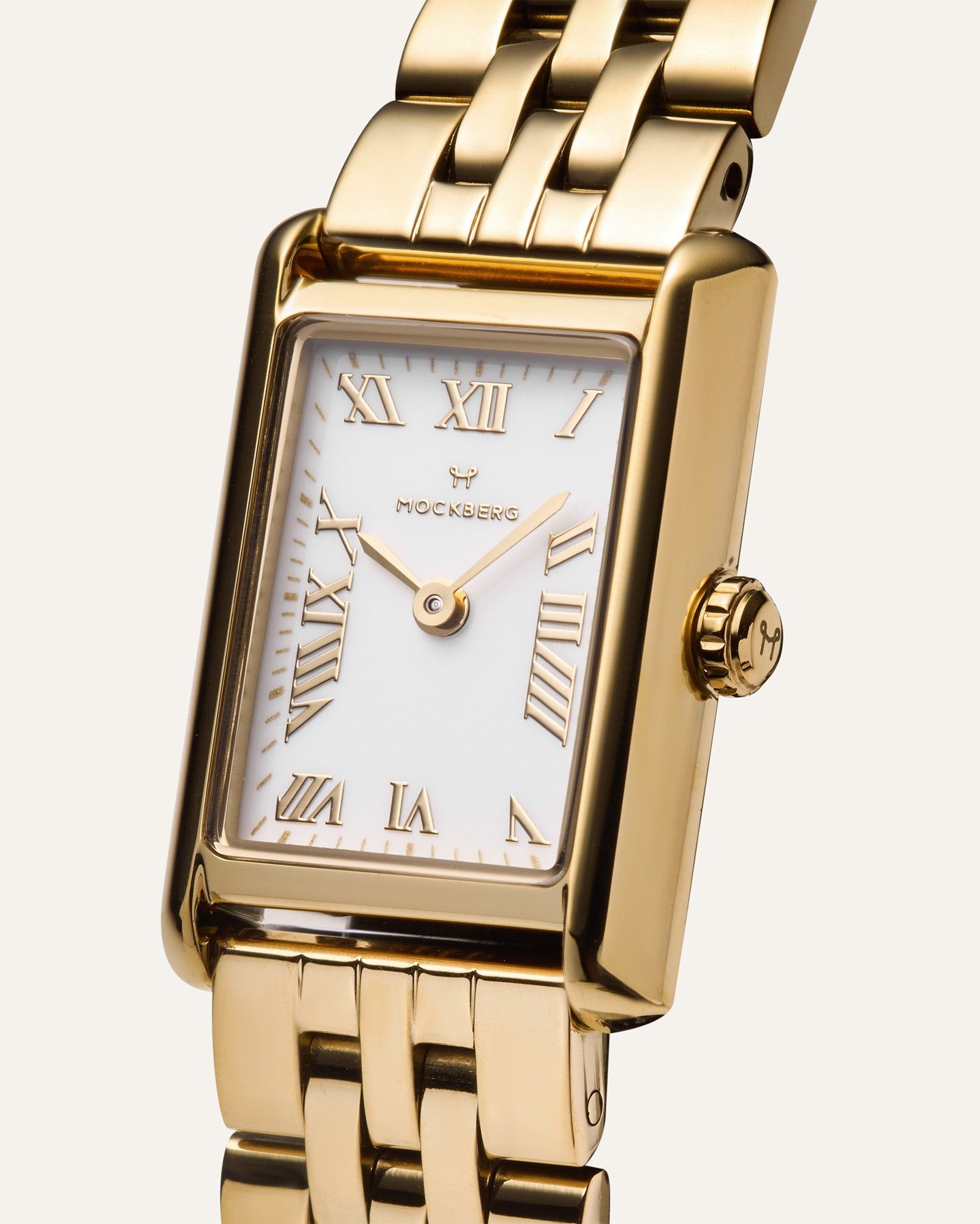 Mockberg Timeless MO874 Damen Armbanduhr Goldfarben • Römische Ziffern • Mineralglas, Bild 5