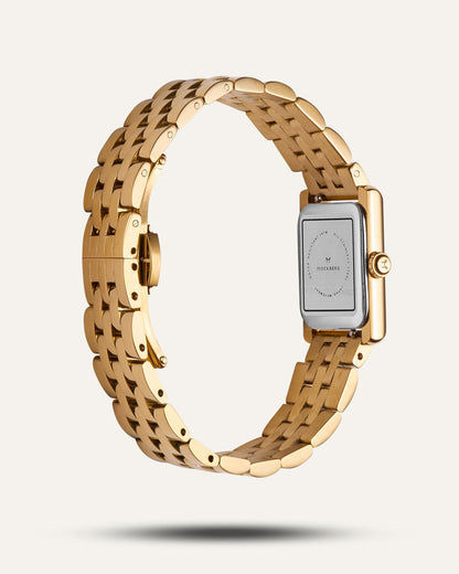 Mockberg Timeless MO874 Damen Armbanduhr Goldfarben • Römische Ziffern • Mineralglas, Bild 8