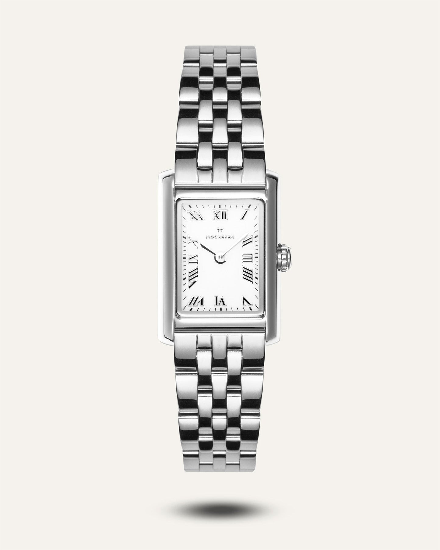 Mockberg Timeless MO875 Damen Armbanduhr Silber • Römische Ziffern • Mineralglas