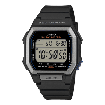 Casio W-738H-1AVEF Herren Digitaluhr Schwarz • Vibrationsalarm • 100-m-Wasserdichtigkeit, Bild 2
