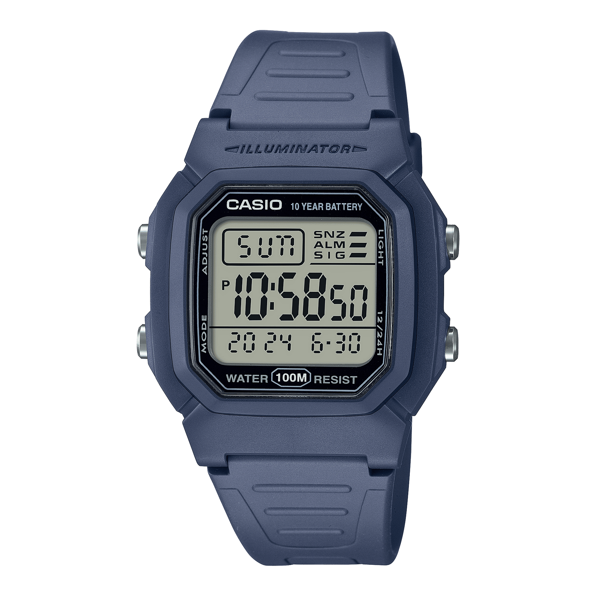 Casio Timeless W-800H-2AVES Herren Armbanduhr Blau • 100-Meter-Wasserdichtigkeit • 10-Jahres-Batterie, Bild 2