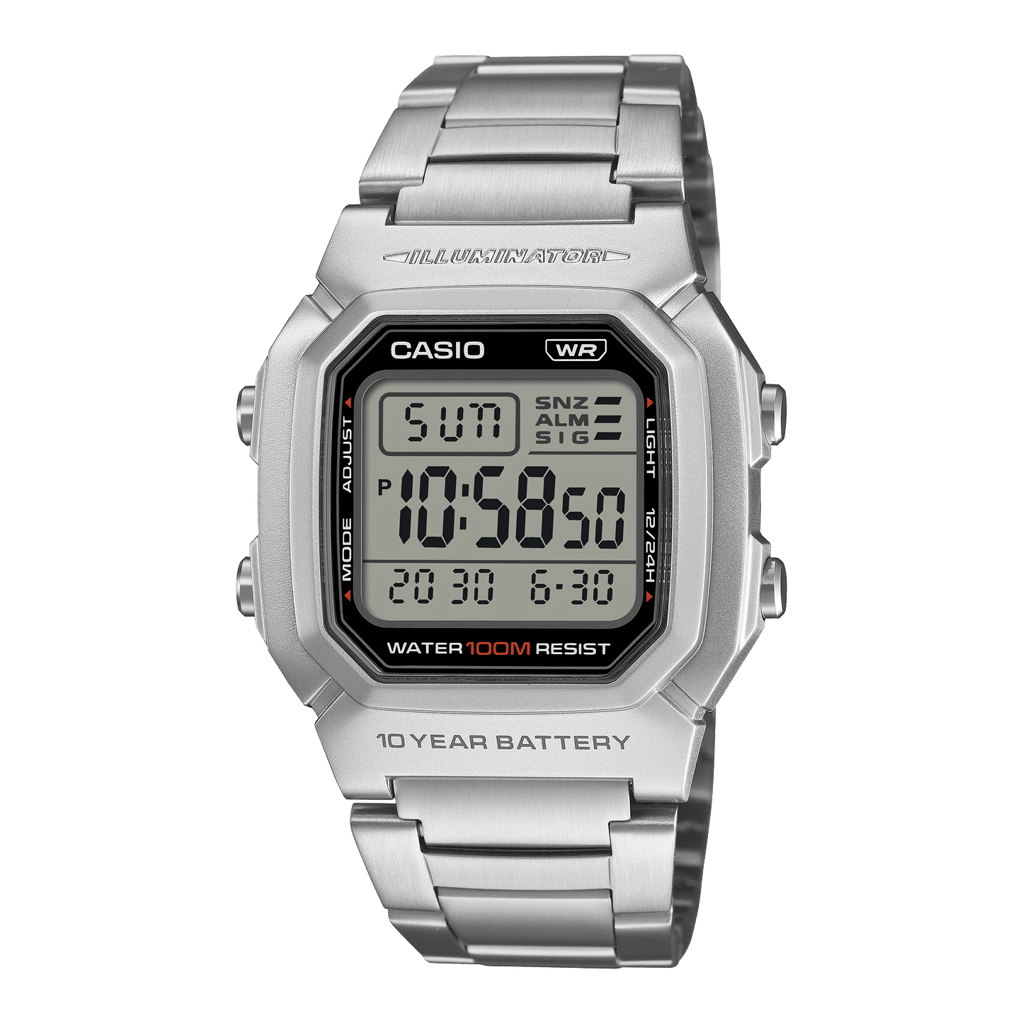 Casio Timeless W-800HD-1AVEF Herren Armbanduhr Silber • 100 m Wasserdichtigkeit • 10 Jahre Batterie, Bild 2
