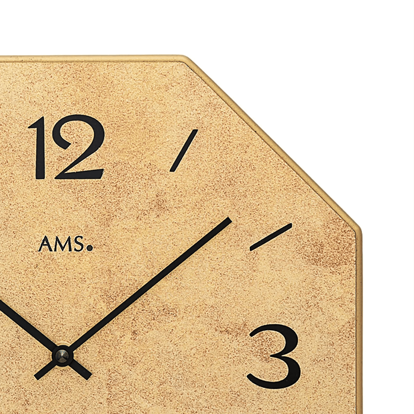 AMS Quarz W9715 Wanduhr • Holzgehäuse • Bedrucktes Zifferblatt