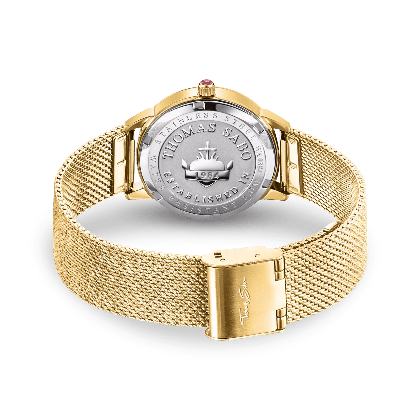 Thomas Sabo WA0384-264-207 Damen Armbanduhr Gold • Milanaise-Armband aus Edelstahl • Schlange in 3D-Optik, Bild 3