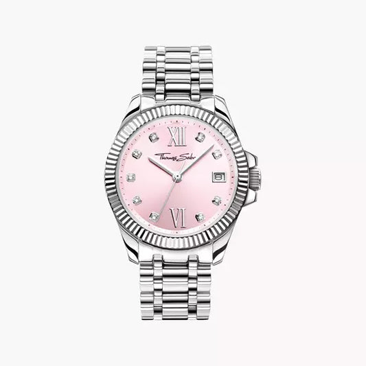 Thomas Sabo Divine WA0401-201-204 Damenuhr Rosa • Mineralglas mit Saphirbeschichtung • 10 ATM Wasserdicht