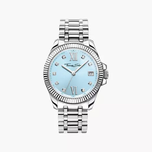Thomas Sabo Divine Blue WA0405-201-209 Damenuhr Silber • Mineralglas mit Saphirbeschichtung • 10 ATM wasserdicht