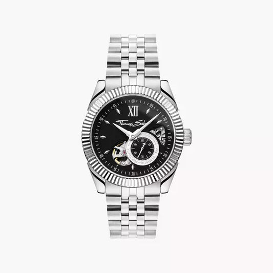 Thomas Sabo WA0411-201-203 Herrenuhr Silber • Miyota 8N40 Automatikwerk • Saphirglas mit Entspiegelung