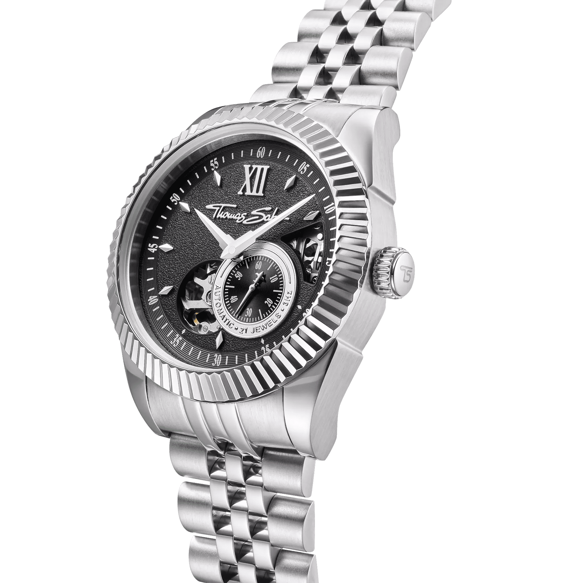 Thomas Sabo WA0411-201-203 Herrenuhr Silber • Miyota 8N40 Automatikwerk • Saphirglas mit Entspiegelung, Bild 2
