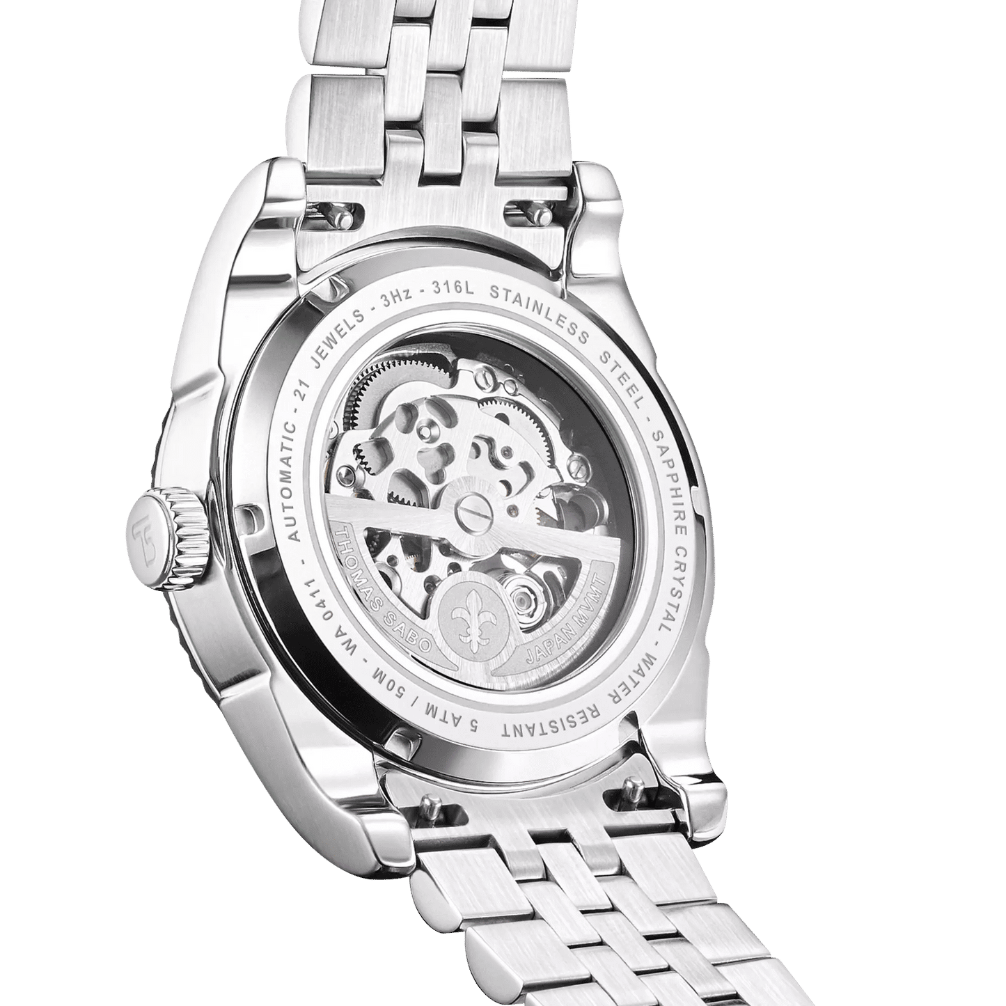 Thomas Sabo WA0411-201-203 Herrenuhr Silber • Miyota 8N40 Automatikwerk • Saphirglas mit Entspiegelung, Bild 3