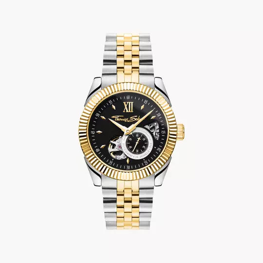 Thomas Sabo WA0412-291-203 Herrenuhr Bicolour • Automatikwerk Miyota 8N40 • Saphirglas mit Antireflexbeschichtung