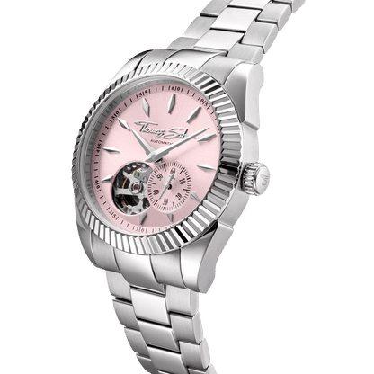 Thomas Sabo WA0418-201-204 Damen Armbanduhr Silber/Pink • Automatikwerk Miyota 8N40 • Saphirglas entspiegelt, Bild 2
