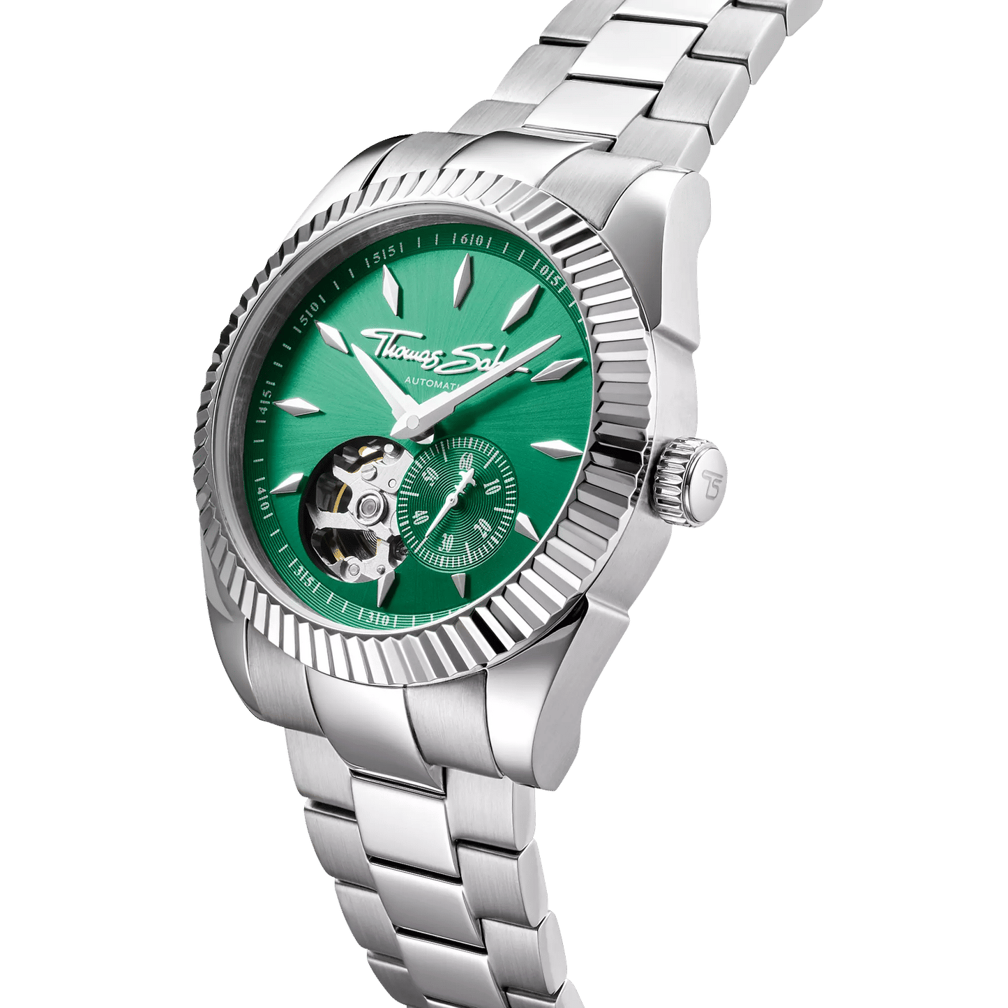 Thomas Sabo WA0419-201-211 Damen Armbanduhr Smaragdgrün • Automatikwerk Miyota 8N40 • Saphirglas entspiegelt, Bild 2