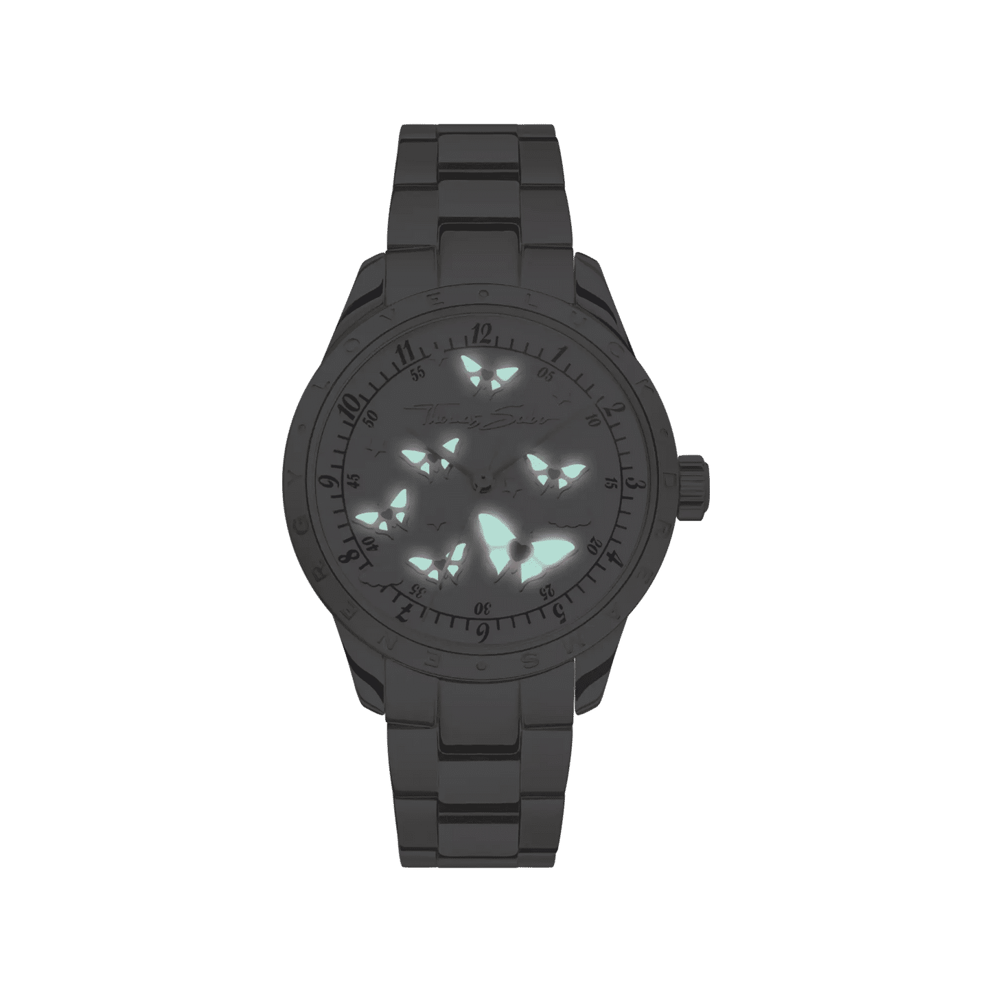 Thomas Sabo WA0433-291-202 Damenuhr Schmetterlinge Bicolor 34mm • Saphirbeschichtetes Mineralglas • MIYOTA GL34 Uhrwerk