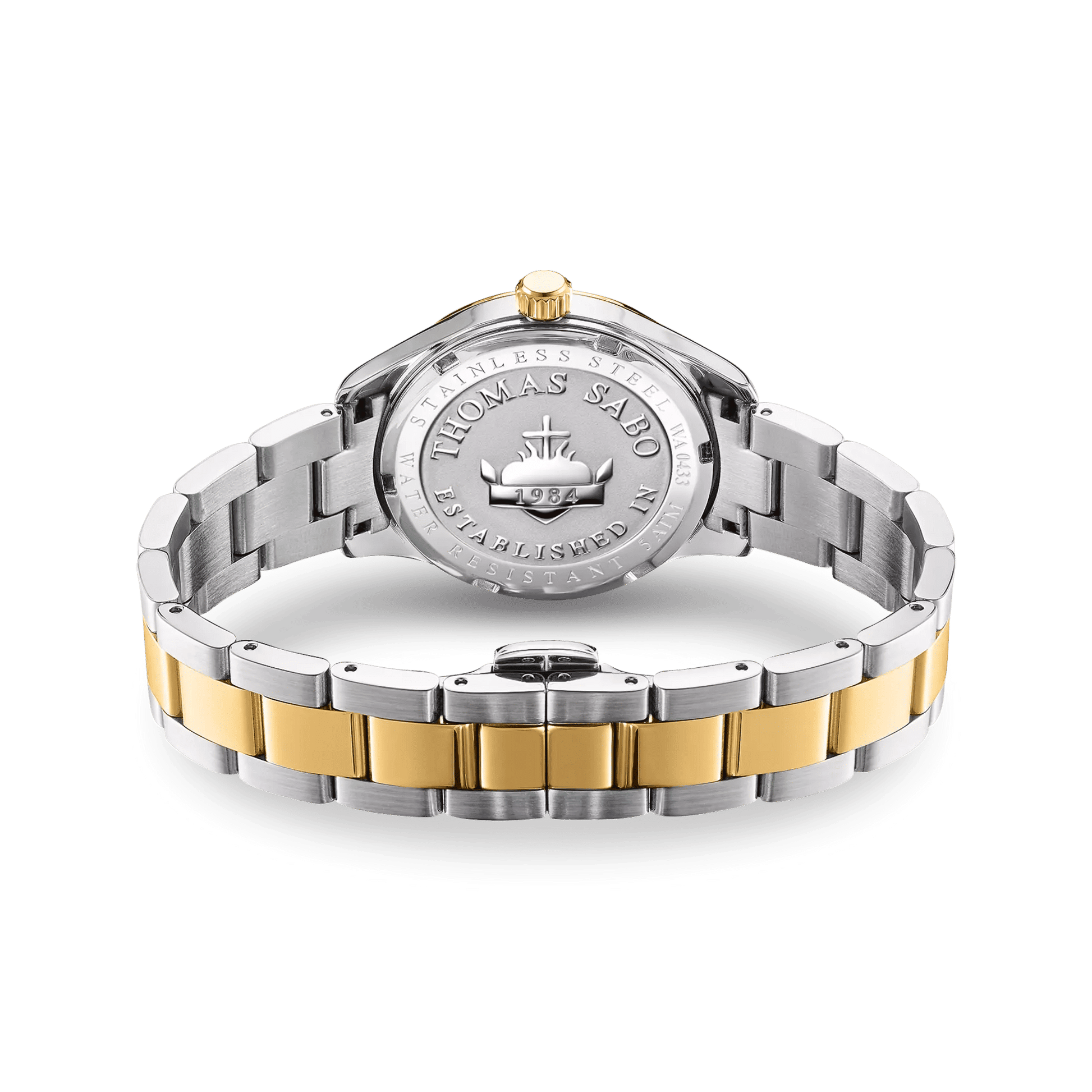 Thomas Sabo WA0433-291-202 Damenuhr Schmetterlinge Bicolor 34mm • Saphirbeschichtetes Mineralglas • MIYOTA GL34 Uhrwerk