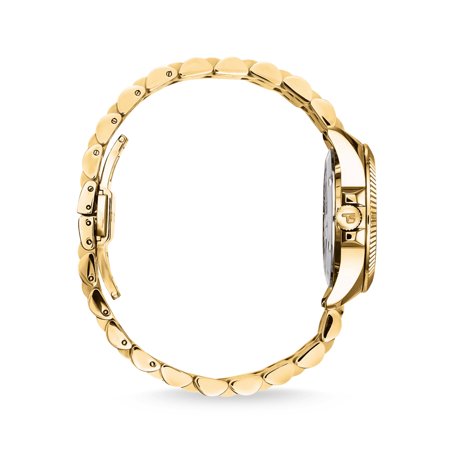 Thomas Sabo Divine Jewellery Stone WA0436 Damenuhr Goldfarben • Malachit-Zifferblatt mit Zirkonia-Indizes •