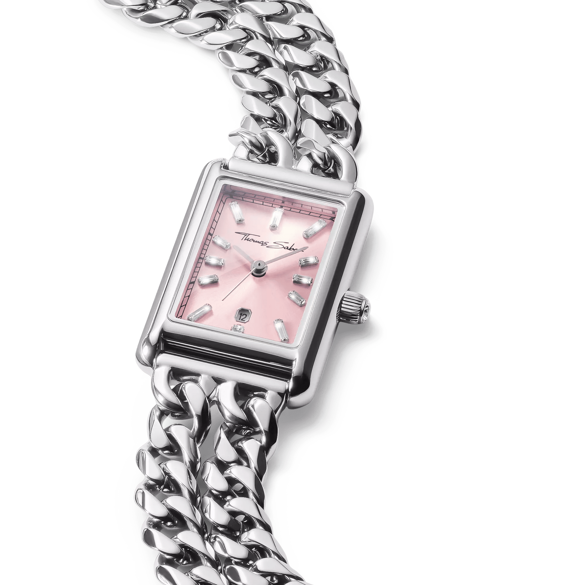Thomas Sabo Bold Elegance WA0454-201-204 Damenuhr Pink • Mineralglas mit Saphirbeschichtung • 3 ATM Wasserdicht, Bild 3